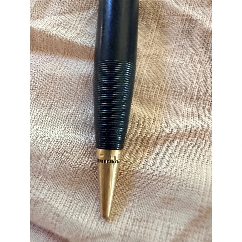 Vintage‎ Parker 51 Mechanical Pencil Black Silver Top Gold Trim